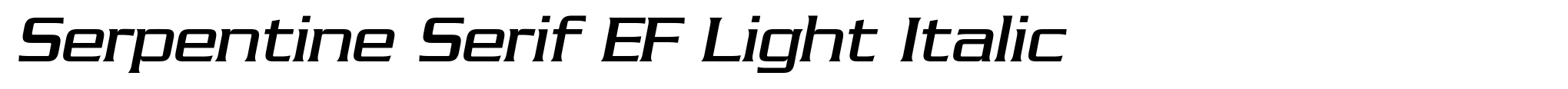 Serpentine Serif EF Light Italic image